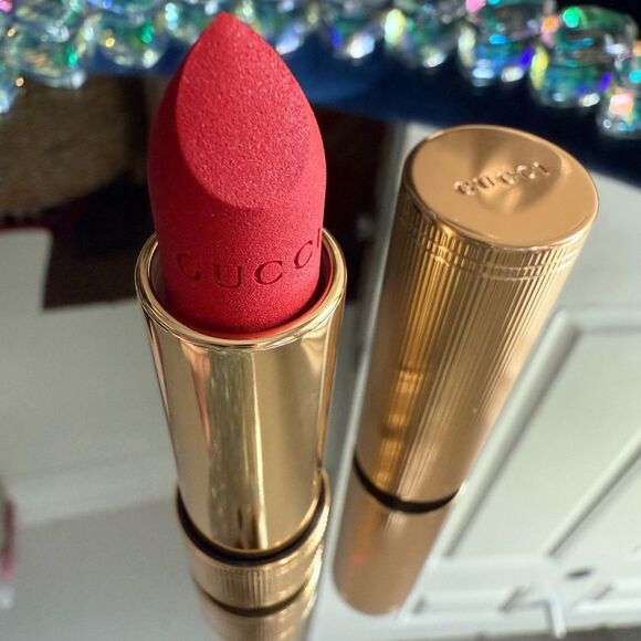 GUCCI Rouge à Lèvres Mat Lipstick - Goldie Red 25 | NEW - Picture 13 of 17